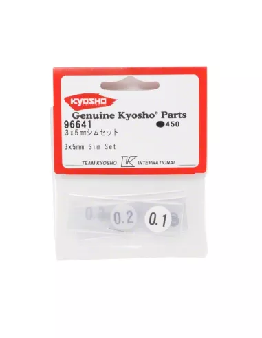 Shim Set 3x5x0.1-0.2-0.3mm (30 U.) Kyosho 96641 - Kyosho Inferno MP9 TKI2 / TKI3 - Spare Parts & Option Parts