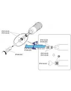 Juntas amortiguador 1.9x3.4mm (10 Uds.) Kyosho Inferno MP9 / MP10 IFW140-06 - Kyosho Inferno 7.5 / Neo / Neo Race Spec - Repuest 2