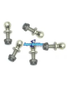 Rotulas dirección metálicas (5 Uds.) Hobbytech STR8 / Spirit / EP X2 / NXT STR-029 - Hobbytech STR8 DeLuxe & STR8 EVO RTR - Repu