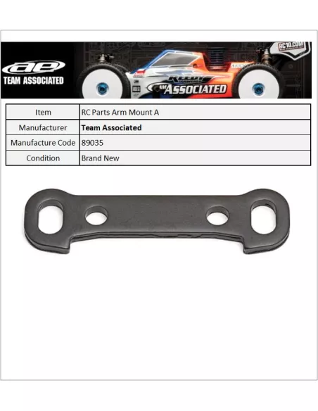 Arm Mount A - FF Team Associated RC8.2 RS AS89035 - Team Associated RC8 RS RTR - Spare Parts & Option Parts