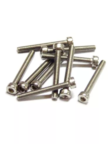 Tornillo acero inoxidable 2x20mm cabeza allen (10 Uds.) Imporhobbies - Stainless Steel Screws - M2 & M2.5