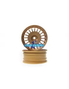 Gold Wheel 1/10 type Subaru Impreza (2 U.) Kyosho 92016GL - 1/10 Scale Touring Tires . Rubber & Foam