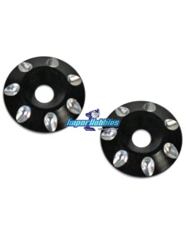 Arandela de alerón negra Light CNC Escala 1/10 Buggy / Truggy (2 Uds.) VP-Pro RS-517-BK - Team Associated B4 / T4 (Todos) - Repu