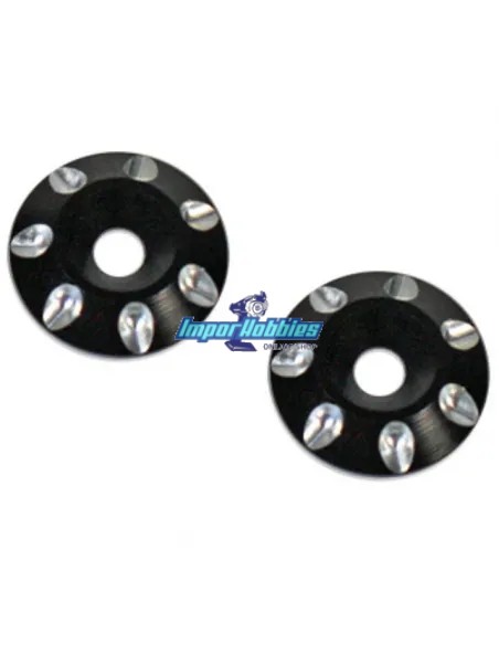 Arandela de alerón negra Light CNC Escala 1/10 Buggy / Truggy (2 Uds.) VP-Pro RS-517-BK - Team Associated B4 / T4 (Todos) - Repu