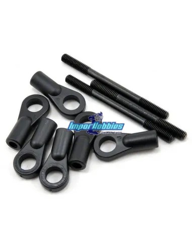 Tirantes dirección + rotulas plásticas Kyosho DBX / DRT / DRX TR143 - Kyosho DBX VE / VE 2.0 - Repuesto y opciones
