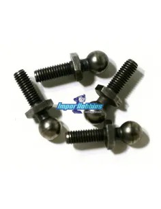Rotules longues 4.8mm (L) Kyosho Ultima RB6 / RB7 / RB7.5 / RT6 / SC6 & Lazer ZX-5 / ZX6 / ZX7 / Rage VE UM128 - UB049