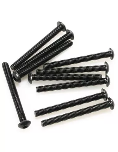 Button Head Hex Screws M3X30mm (10 U.) Fussion FS-TB3030 - Steel Screws - M3