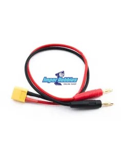 Charge Cable XT60 Male - Banana 4.0mm 14AWG 30Cm Fussion FS-02003 - RC Cables and Accessories