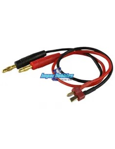 Cable de carga T-Deans Macho - Banana 4.0mm 14AWG 30Cm Fussion FS-02001 - Cables y accesorios de carga RC