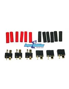 Conector oro deans T macho - hembra (3 Pares) Team Orion ORI40010 - Conectores RC