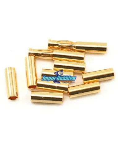 Gold Connector Set - 4.0mm (10 tubes + 2 plug ) Team Orion ORI40005 - R/C Plugs