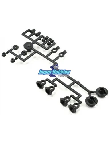 Plásticos amortiguador Kyosho RB6 / RB6.6 / RT6 / SC6 / ZX-5 W5303-05 - Kyosho Lazer ZX-5 - Repuesto y opciones