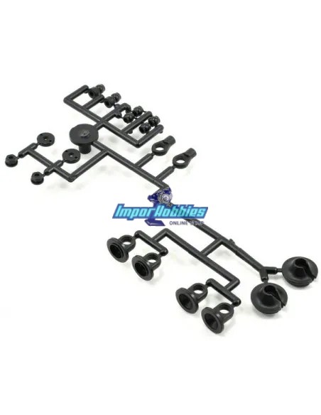 Pièces plastiques d'amortisseurs Kyosho RB6 / RB6.6 / RT6 / SC6 / ZX-5 W5303-05 - Kyosho Lazer ZX-5 - Pièces detachées et option