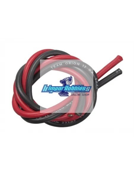 Silicone Wire Low Resistance 12AWG (2x50Cm Red-Black)  Team Orion ORI40302 - RC Cables and Accessories