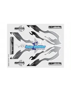 Adhesivos carrocería blanco/negro Smoke 21x27cm Team Orion ORI59051 - Liquidaciones - Outlet