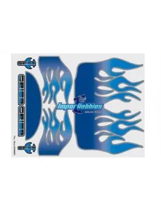 Adhesivos carrocería azules Fire 21x27cm Team Orion ORI59053 - Liquidaciones - Outlet