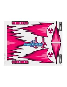 Adhesivos carrocería magenta Blitz 21x27cm Team Orion ORI59057 - Liquidaciones - Outlet
