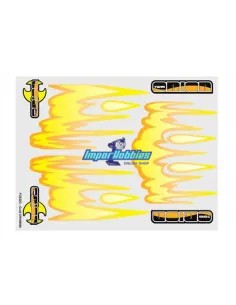 Adhesivos carrocería oro Fuego 21x27cm Team Orion ORI59064 - Liquidaciones - Outlet