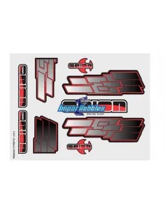 Adhesivos carrocería rojo/negro F-N-F 21x27cm Team Orion ORI59066 - Liquidaciones - Outlet