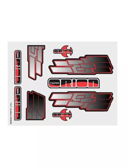 Decal Sheet - F-N-F Red/Black 21x27cm Team Orion ORI59066 - Clearances - Outlet