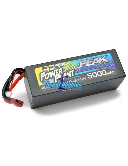 Accu Lipo Peak Racing 4S 14.8V 5000mah 45C w/ DEANS coque rigide PEK00555 - Liquidations - Outlet