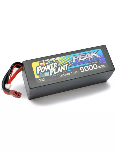 Lipo Battery Peak Racing 4S 14.8V 5000mah 45C w/ DEANS Hard Case PEK00555 - Clearances - Outlet