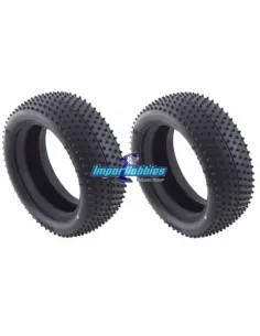 Neumático delantero Mini-Pin Medio-Duro blanco 1/10 4WD (2 Uds.) Ballistic BBT20 - Liquidaciones - Outlet