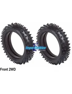 Neumático delantero Mini-Spike blando Pink 1/10 2WD (2 Uds.) Ballistic BBT09 - Liquidaciones - Outlet