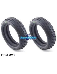 Neumático delantero Mini-Pin Medio Verde 1/10 2WD (2 Uds.) Ballistic BBT15 - Liquidaciones - Outlet