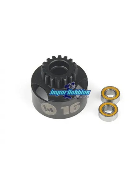 Campana embrague ventilada universal 16T con rodamientos 1/8 Buggy Hobbytech HT560214 - Campanas de embrague