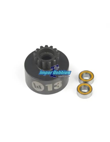 Cloche d'embrayage non ventilée 13T avec roulements 1/8 Buggy Hobbytech HT560223 - Cloches d'embrayage
