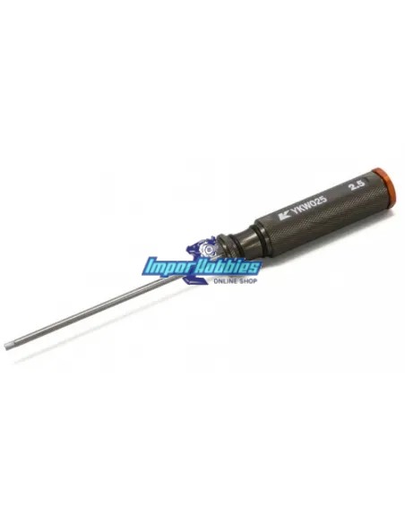 Cle allen aluminium 2.5x120mm Kyosho Team Kanai Tool YKW025B - Outils Kyosho