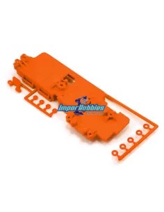 Support de batterie orange Kyosho Inferno MP9e TKI / TKI4 / Inferno VE IFF003KO - Kyosho Inferno MP9e EP Kit - Pièces detachées 