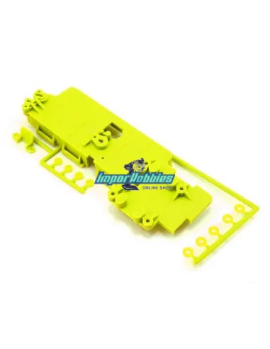 Soporte de batería amarillo Kyosho Inferno MP9e TKI / TKI4 / Inferno VE IFF003KY - Kyosho Inferno MP9e Kit - Repuesto y opciones