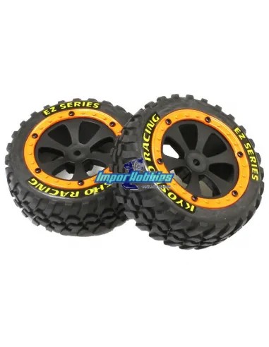 Neumáticos pegados en llanta Kyosho SandMaster EZ002OR - Kyosho EZ Series Sand Master - Repuesto y opciones