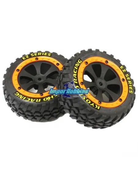 Neumáticos pegados en llanta Kyosho SandMaster EZ002OR - Kyosho EZ Series Sand Master - Repuesto y opciones