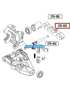 Cale avant FR - Option Hobbytech STR8 / Spirit / NXT STRS-035 - Hobbytech STR8 DeLuxe & STR8 EVO RTR - Pièces detachées et optio 2