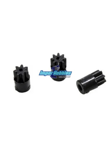 Pignons moteur 7T (3 U.) Kyosho Mini-Z MR-015 / F1 / MR-02 / MR-03 / RWD MZ6BK-07 - Kyosho Mini-Z MR-03 Sports / MR-03 VE - Pièc