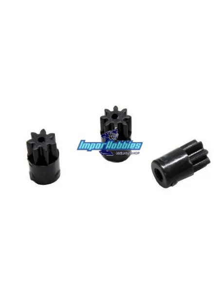 Pignons moteur 7T (3 U.) Kyosho Mini-Z MR-015 / F1 / MR-02 / MR-03 / RWD MZ6BK-07 - Kyosho Mini-Z MR-03 Sports / MR-03 VE - Pièc