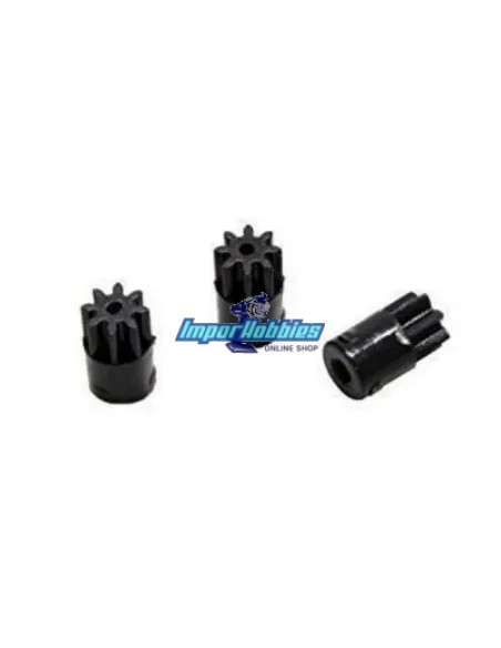 Pignons moteur 8T (3 U.) Kyosho Mini-Z MR-015 / F1 / MR-02 / MR-03 / RWD MZ6BK-08 - Kyosho Mini-Z MR-03 Sports / MR-03 VE - Pièc