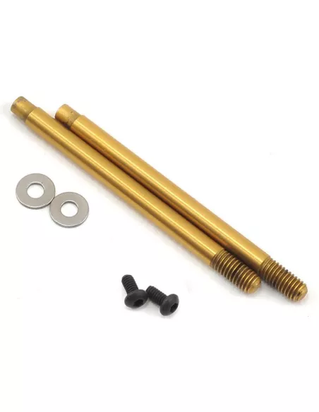 Rear Shock Shaft TiN V2 3x27.5mm Team Associated B5 / B5M / B6 / B6D AS91619 - Team Associated B5 & B5M - Spare Parts & Option P