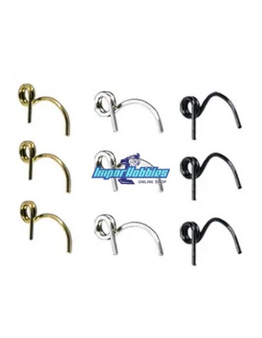 Muelles de embrague 0.9 - 1.0 - 1.1mm (9 Uds.) embrague 3 mazas RS-618 VP-Pro RS-503 - Embragues Escala 1/8 Buggy
