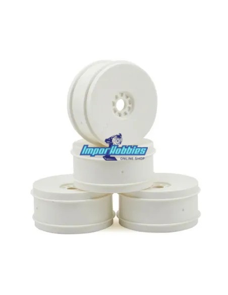 Jantes blanches AKA EVO 1/8 Buggy Hex 17mm (4 U.) 24003W - Jantes et inserts 1/8Th Buggy