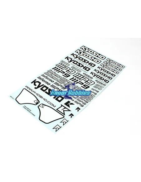 Decoration blanc pour carrosserie Kyosho Inferno MP9 TKI4 IFD403W - Kyosho Inferno MP9 TKI2 / TKI3 - Pièces detachées et options