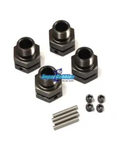 Hexagones de roue Gun Metal +11mm Offset (4 U.) Kyosho Inferno Neo ST / ST-RR / Psycho Kruiser IFW327GM - Kyosho Inferno Neo ST 
