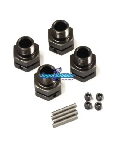 Hexagones de roue Gun Metal +11mm Offset (4 U.) Kyosho Inferno Neo ST / ST-RR / Psycho Kruiser IFW327GM - Kyosho Inferno Neo ST 