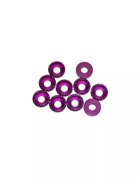 Aluminium Cone Washer - Purple M4 (10 U.) Fussion FS-WE002PU - Aluminium Washers