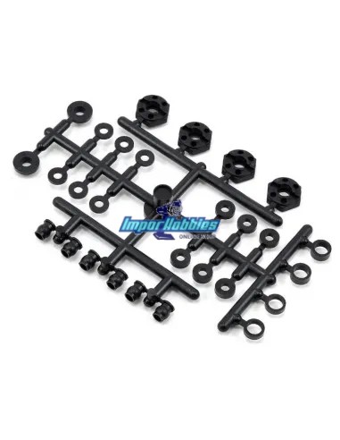 Hexágonos plásticos + casquillos Kyosho Ultima RB6 / RB6.6 / SB Dirt Master / RB7 / SC / SC6 UM603B - Repuesto y opciones