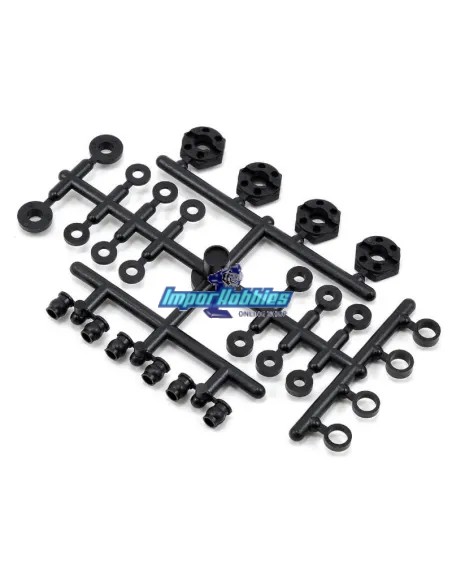 Hexágonos plásticos + casquillos Kyosho Ultima RB6 / RB6.6 / SB Dirt Master / RB7 / SC / SC6 UM603B - Repuesto y opciones