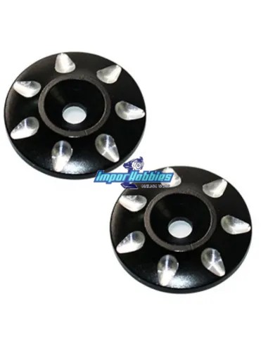 Arandela de alerón negra Light CNC Escala 1/8 Buggy / Truggy (2 Uds.) VP-Pro RS-507-BK - Alerones y arandelas de alerón 1/8 Scal